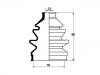 Faltenbalg, Antriebswelle CV Boot:0K2A2-22-530